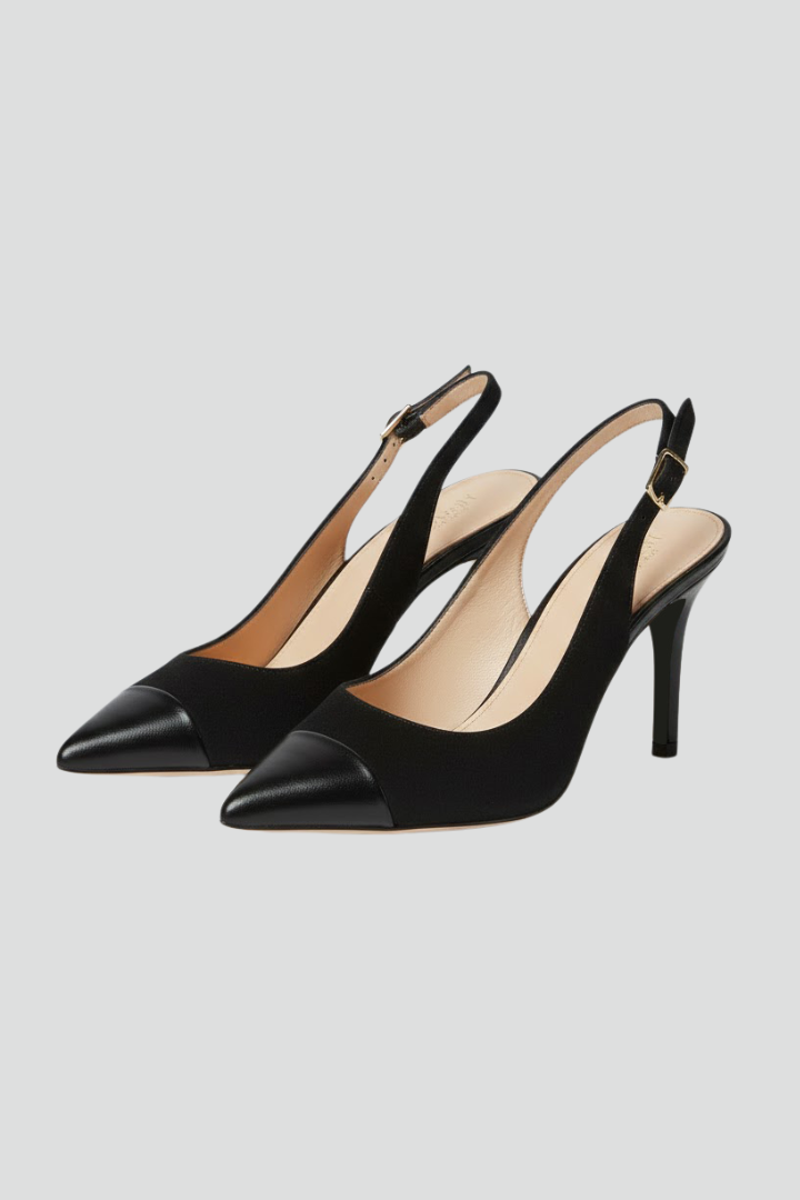 Women’s Slingback Heels with Pointed Toe and Adjustable Strap