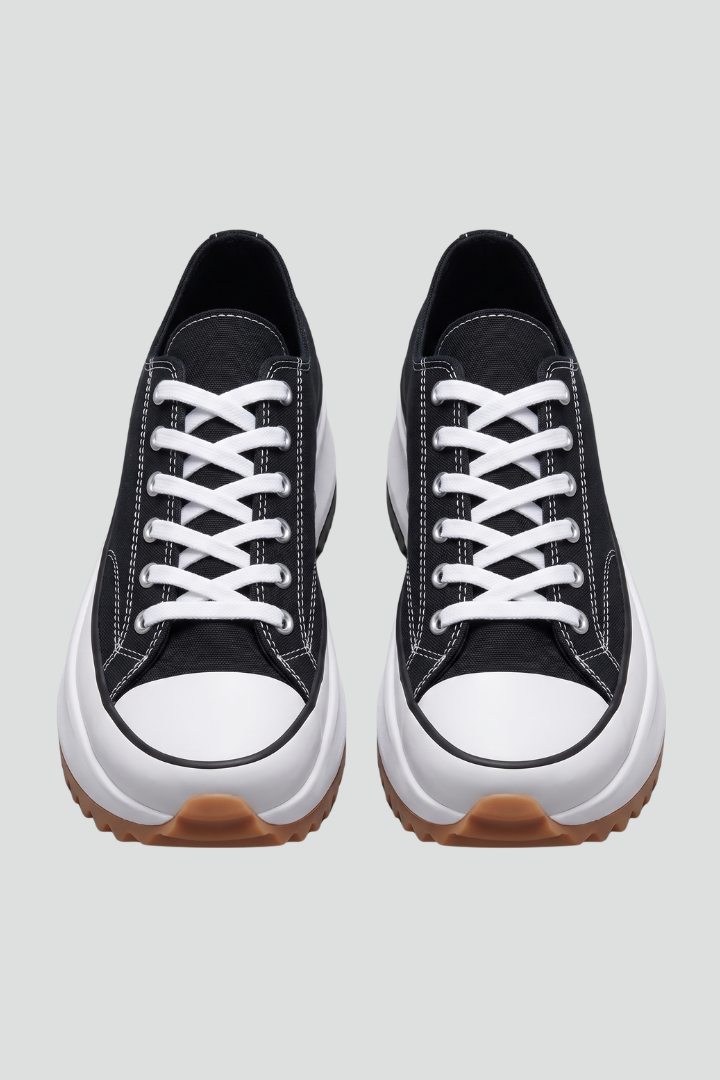 Women Cushioned Low-Top Platform Trainers with Laces for Travel