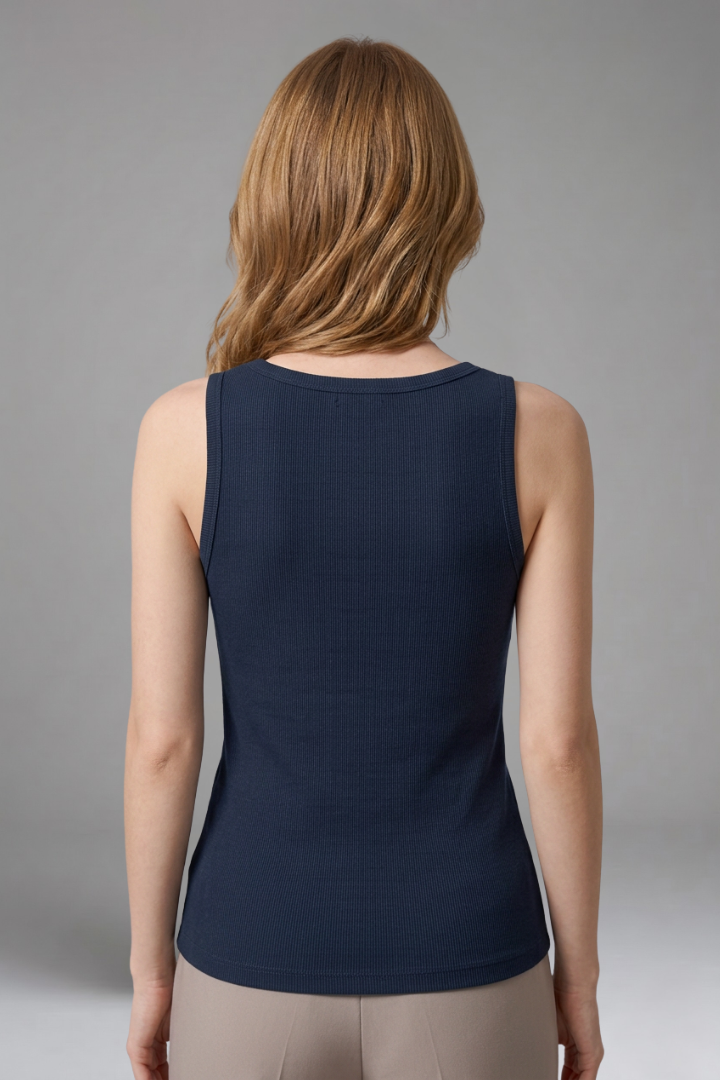 Women's Sleeveless Tank Top with V-Neck for Layering