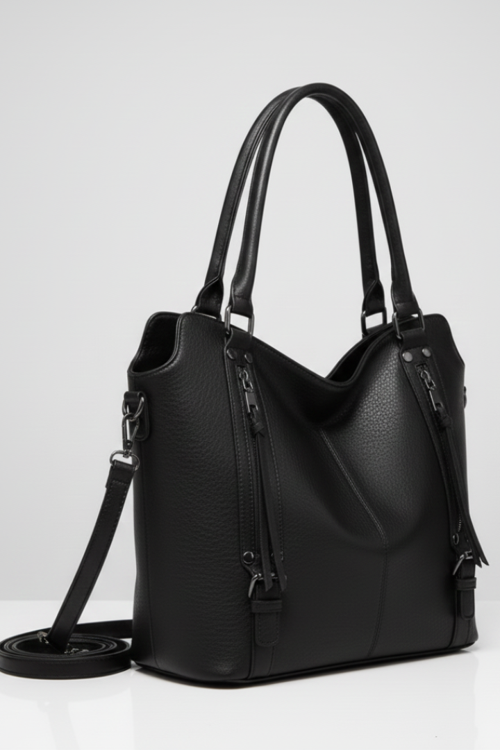 Women’s Tote Bag with Dual Handles and Zip Closure