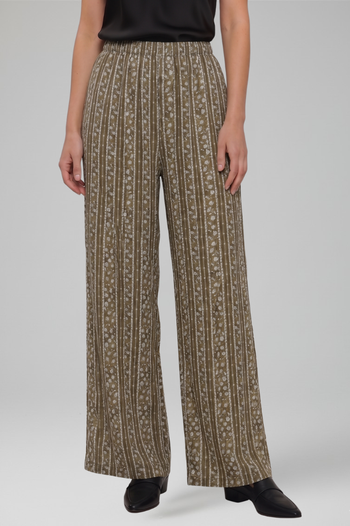 Women's casual wide-leg palazzo trousers with Elastic Waistband for Everyday Wear