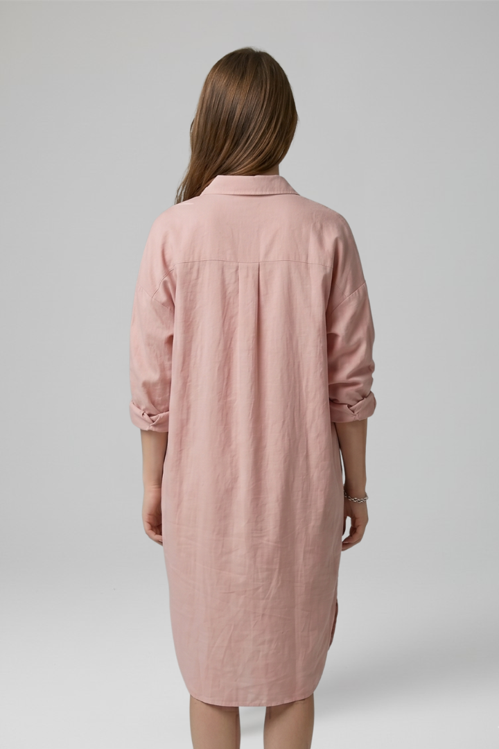 Women's collared button-down shirt dress Everyday Wear