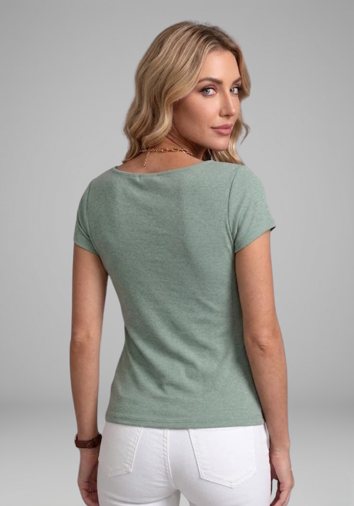 Women's ruched V-neck refined cowl neck blouse with Cowl Neckline for Everyday Wear